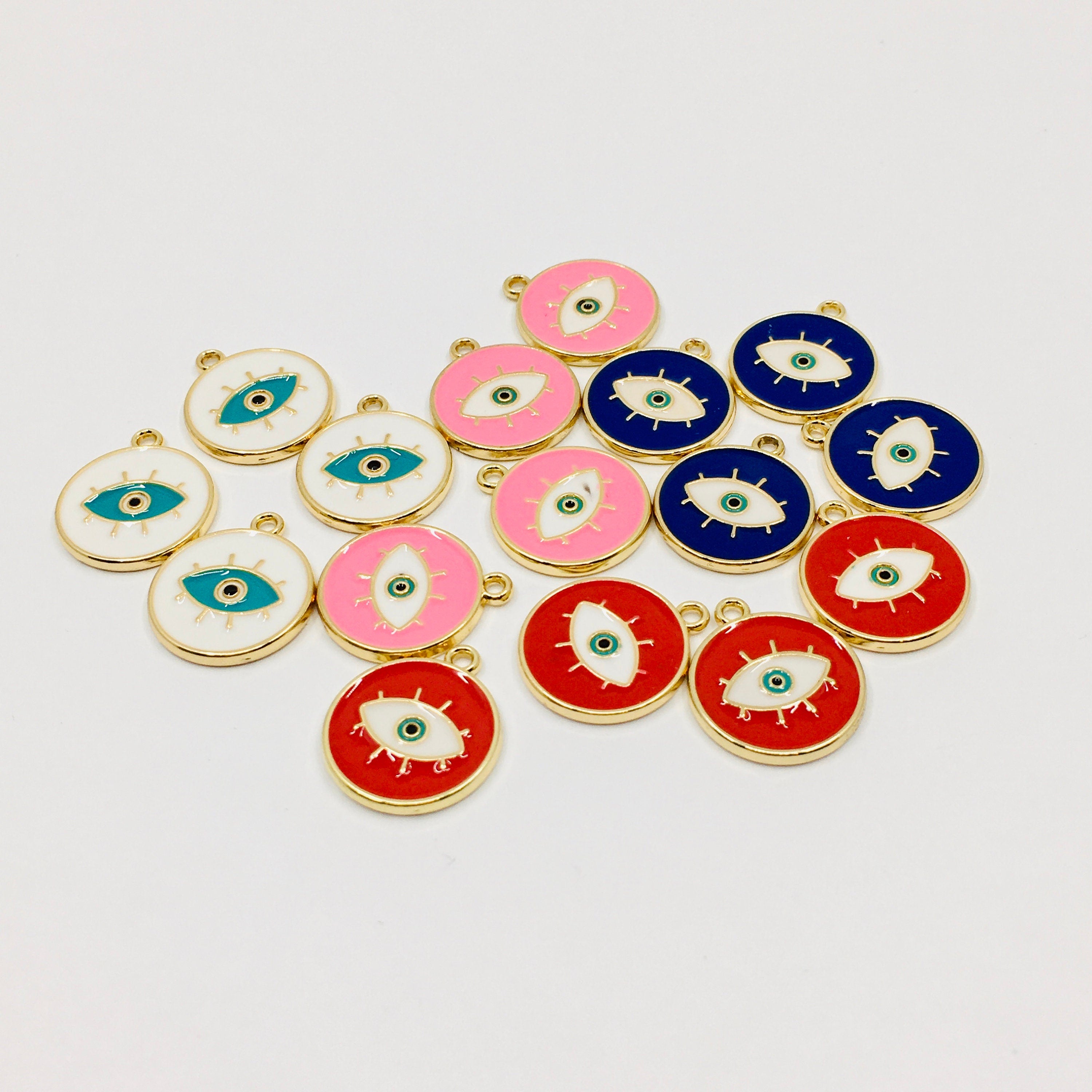 Alloy Enamel Evil Eye Charms | Bellaire Wholesale