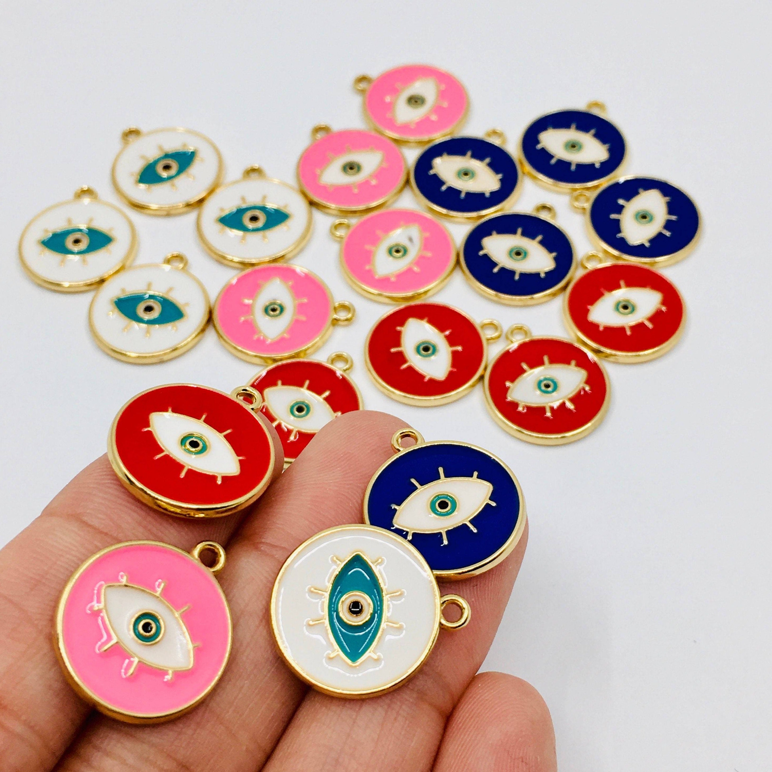 Alloy Enamel Evil Eye Charms | Bellaire Wholesale