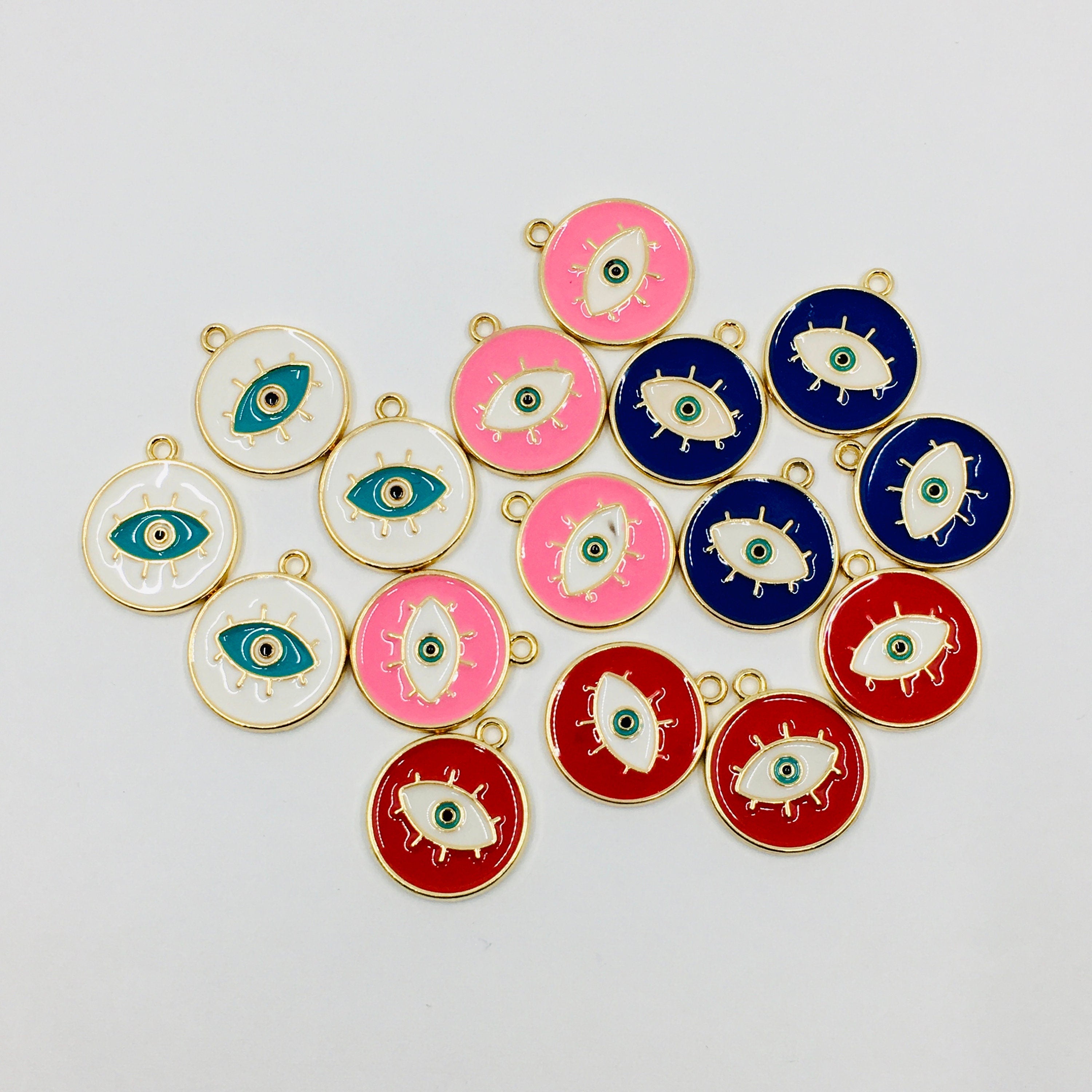 Alloy Enamel Evil Eye Charms | Bellaire Wholesale