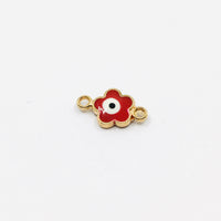 Evil Eye Connector, Flower Shaped | Bellaire Wholesale