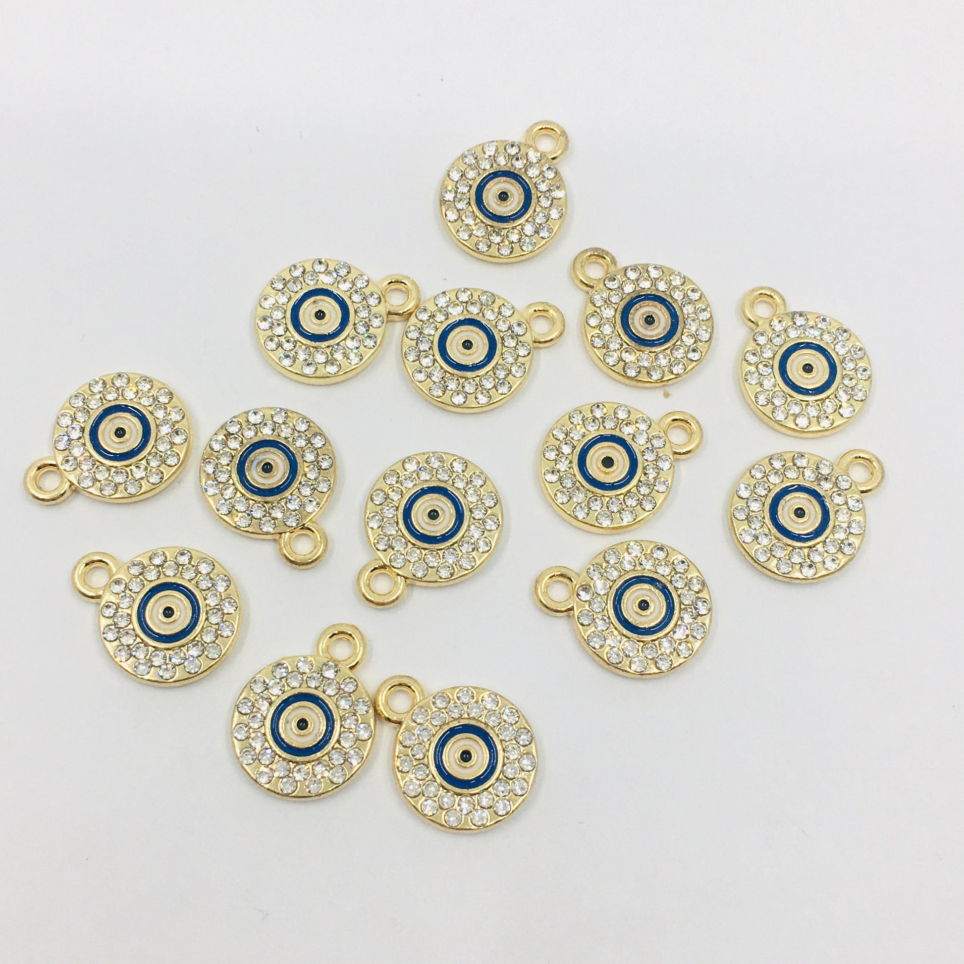 Alloy Round Evil Eye Charm | Bellaire Wholesale