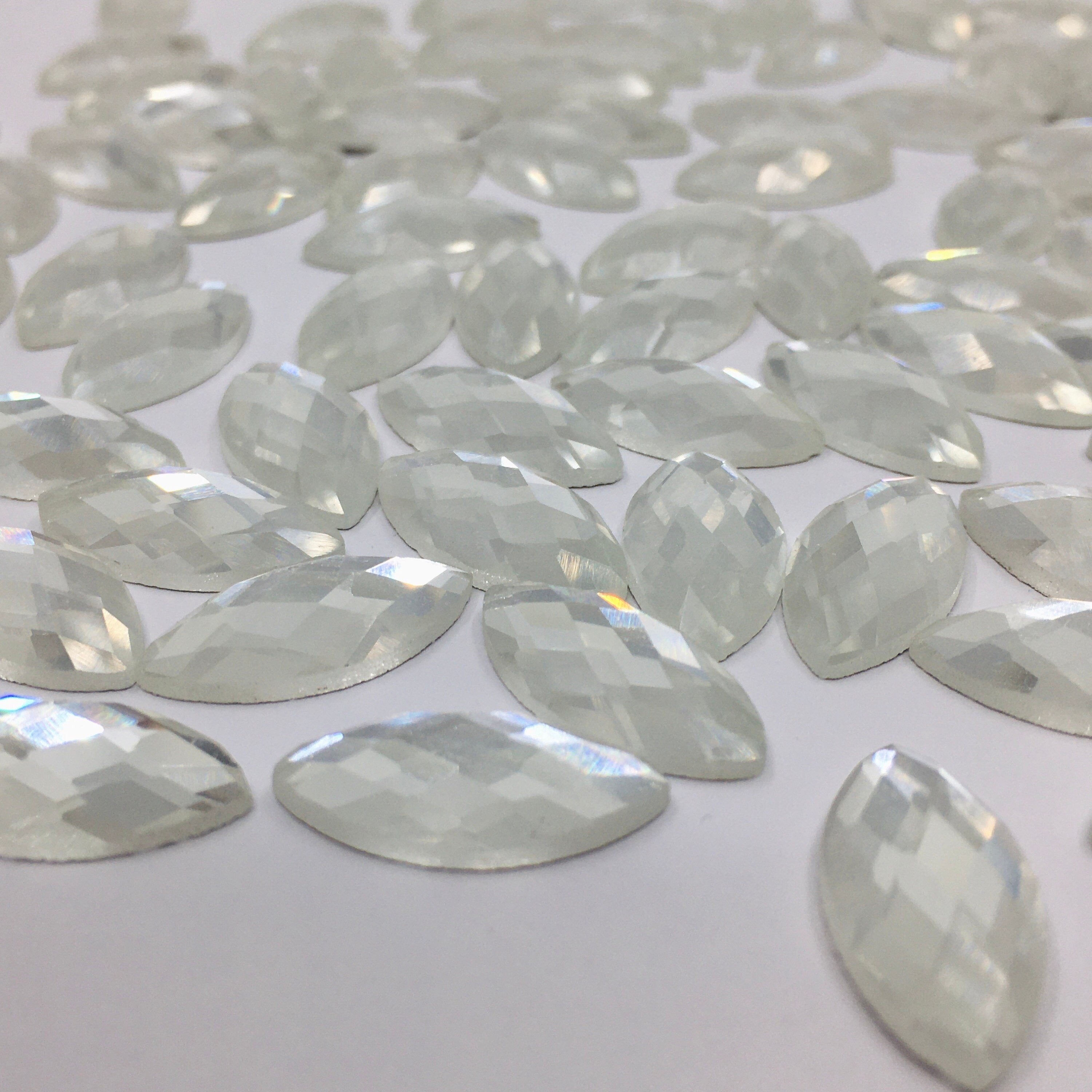 Crystal Marquee Shape Flat Back Clear | Bellaire Wholesale