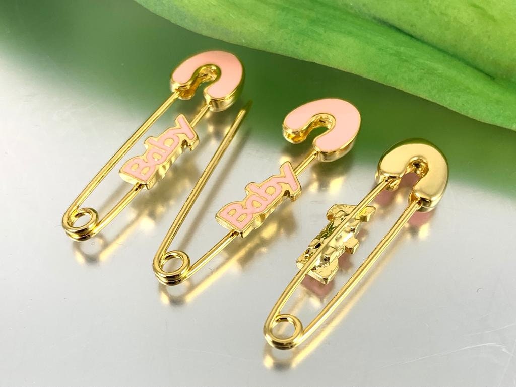 Blue / Pink 18k Gold Plated Baby Pin | Bellaire Wholesale