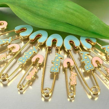 Blue / Pink 18k Gold Plated Baby Pin | Bellaire Wholesale