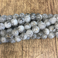 Marble look Faux Glass Pearls, 8mm | Bellaire Wholesale