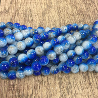 Marble look Faux Glass Pearls, 8mm | Bellaire Wholesale