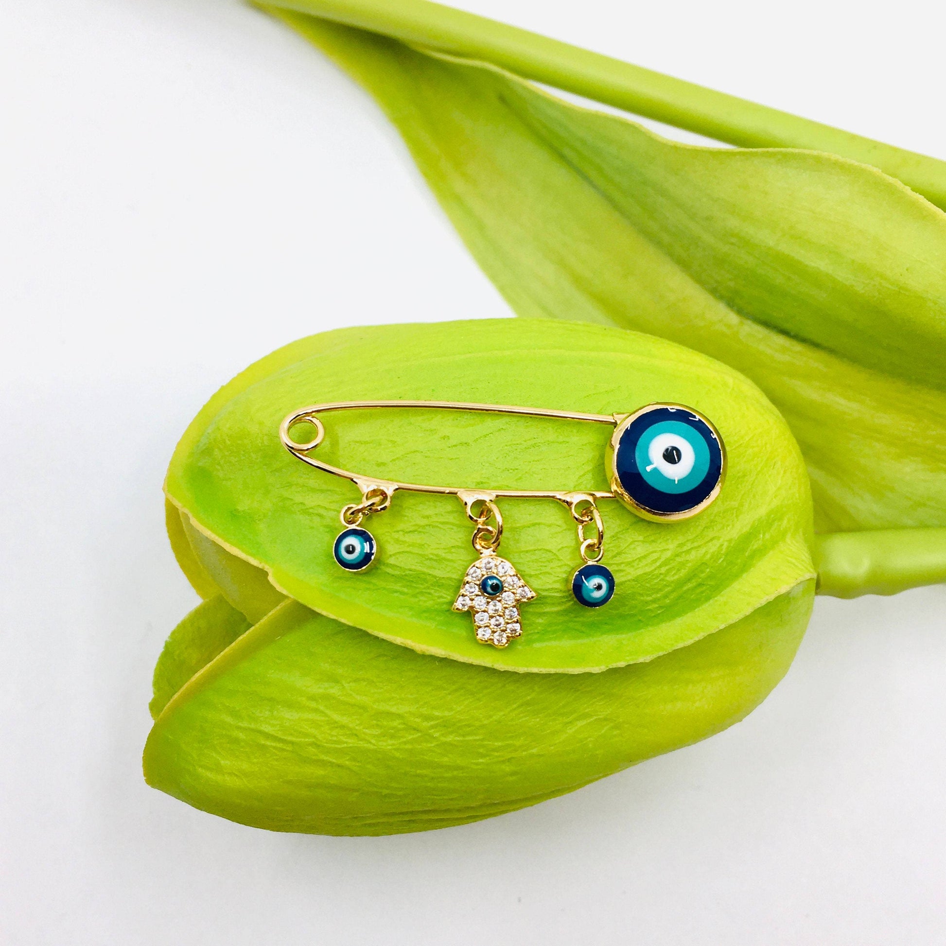 Hamsa Charm Evil Eye Pin | Bellaire Wholesale