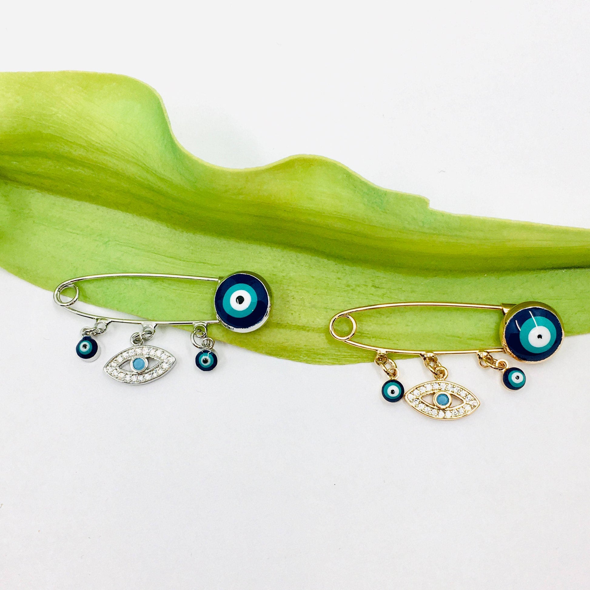 Evil Eye Pin with CZ Eye Charm | Bellaire Wholesale