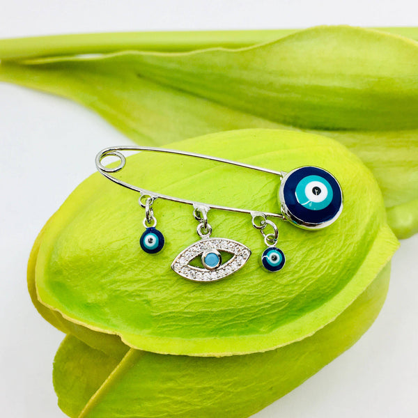 Eye Shaped Pin Evil Eye Baby Pin Brooch | Bellaire Wholesale