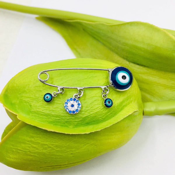 Evil Eye Pin with CZ Round Eye | Bellaire Wholesale