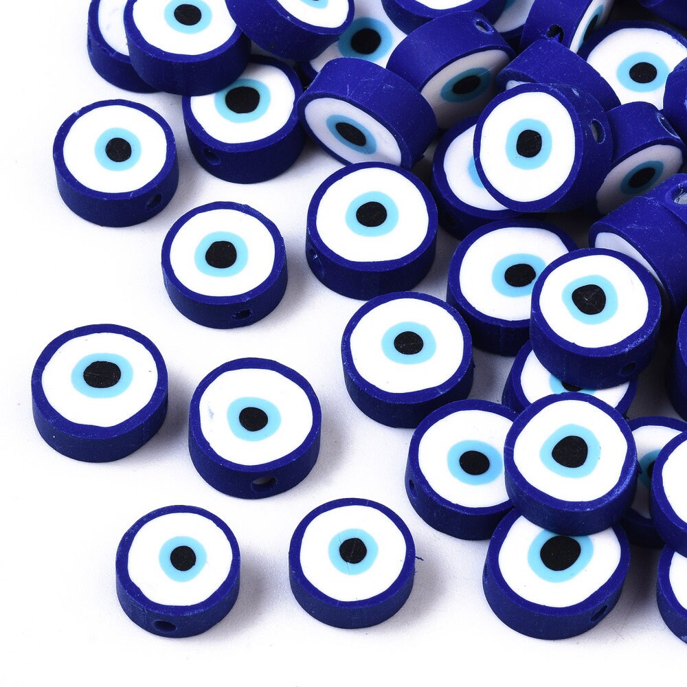 10mm Polymer Clay Evil Eye Beads | Bellaire Wholesale