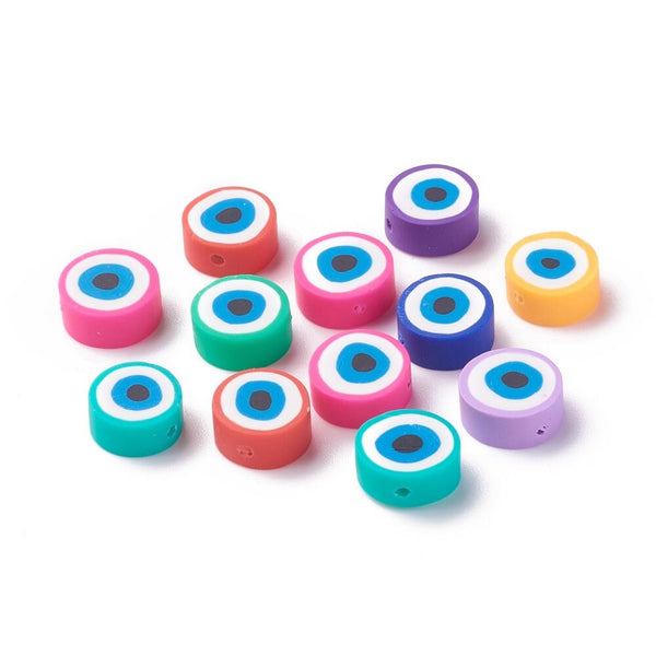 Multi Color Evil Eye Polymer Clay Beads | Bellaire Wholesale