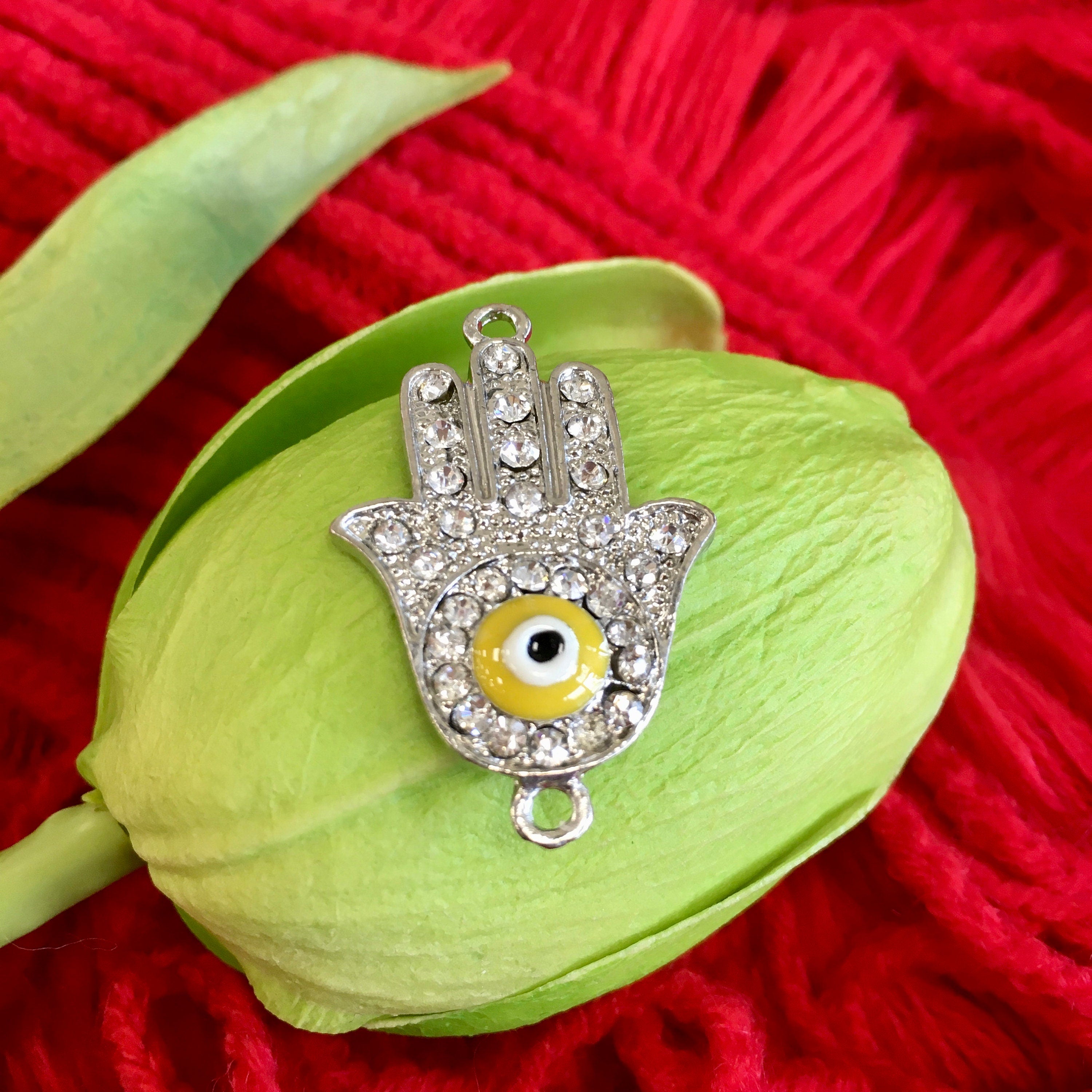 Hamsa Evil Eye Connector | Bellaire Wholesale