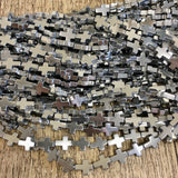 Silver Hematite Cross Beads | Bellaire Wholesale