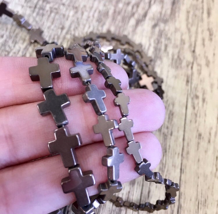 Bronze Hematite Cross Bead | Bellaire Wholesale