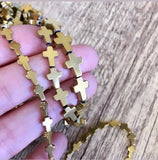 Gold Hematite Cross Beads | Bellaire Wholesale