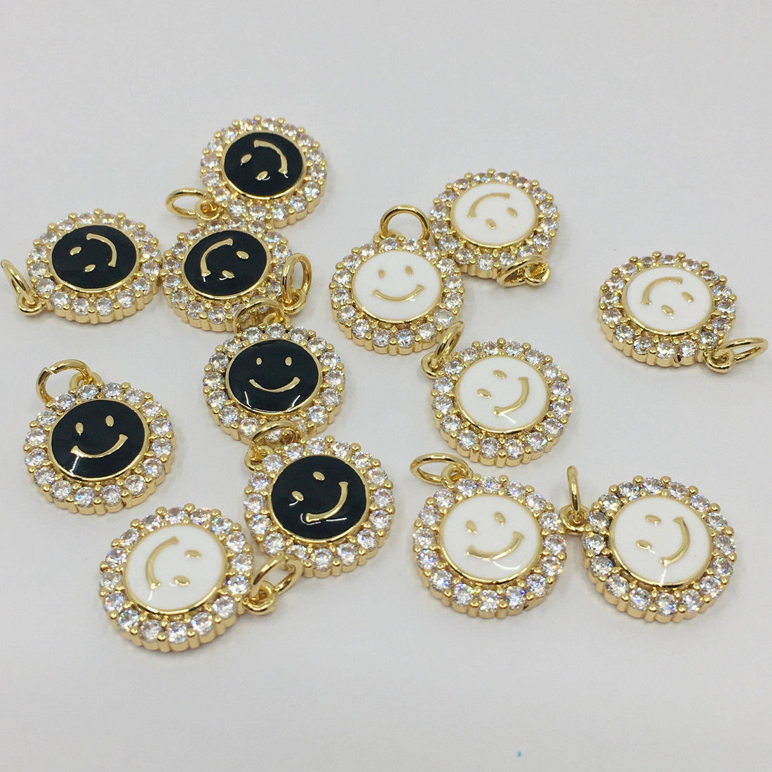 Smiley Face Charm, 18k Gold Plated | Bellaire Wholesale