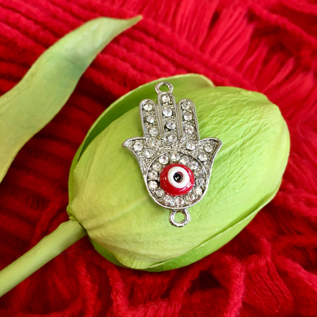 Hamsa Evil Eye Connector | Bellaire Wholesale