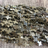 Pyrite Hematite Cross Beads | Bellaire Wholesale