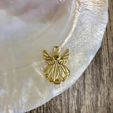 Alloy Gold Guardian Angel Charm | Bellaire Wholesale