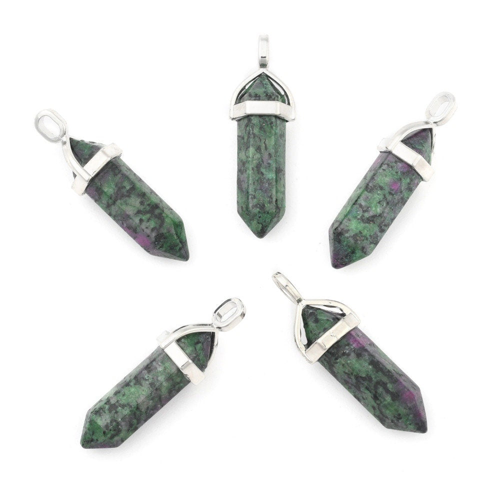 Epidote Bullet Pendant, Crystal Pendant | Bellaire Wholesale