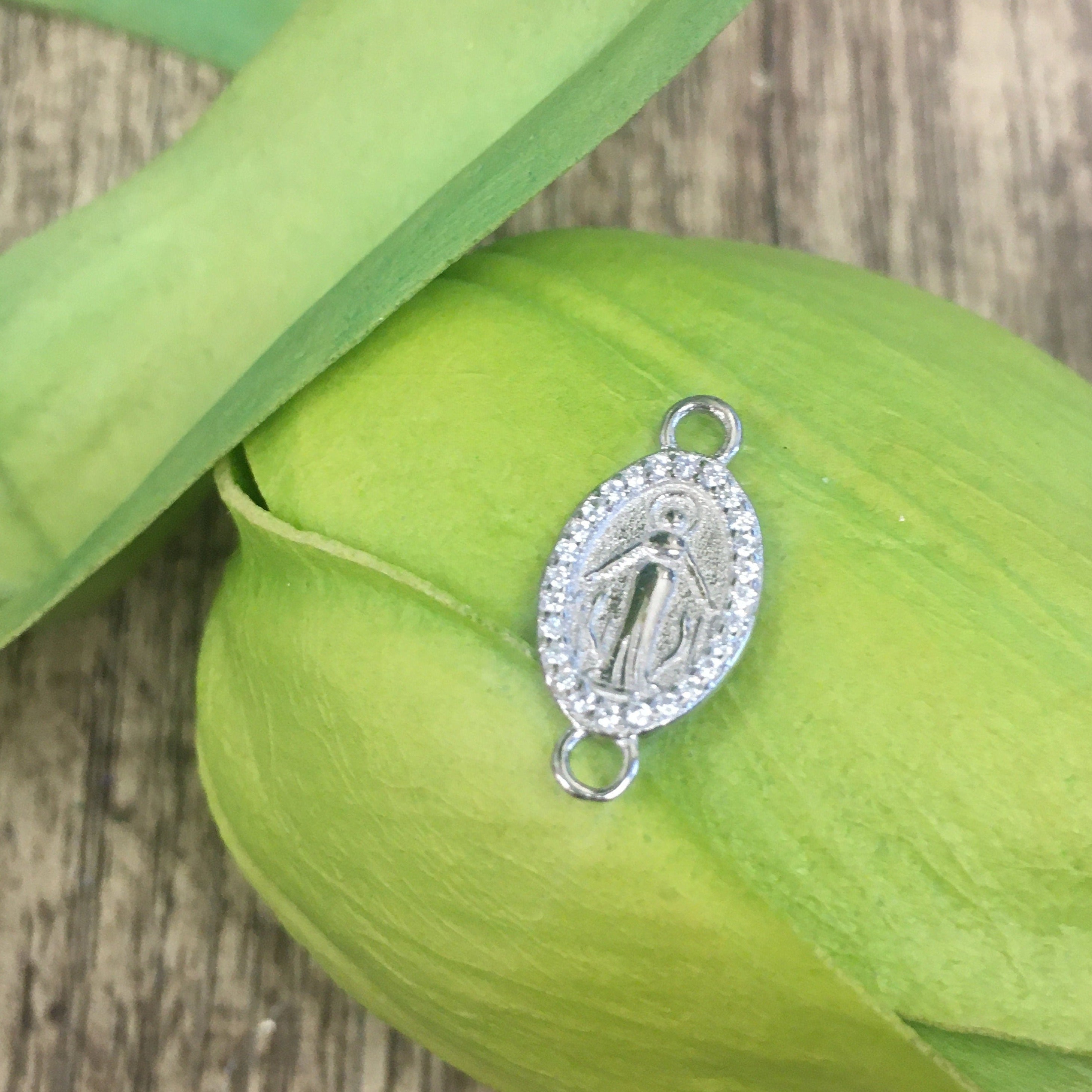 Sterling Silver Mother Mary Connector