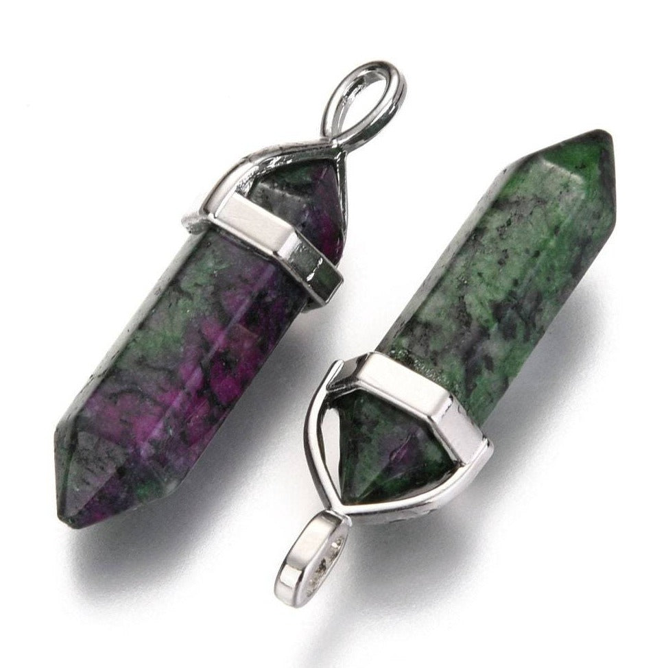 Epidote Bullet Pendant, Crystal Pendant | Bellaire Wholesale