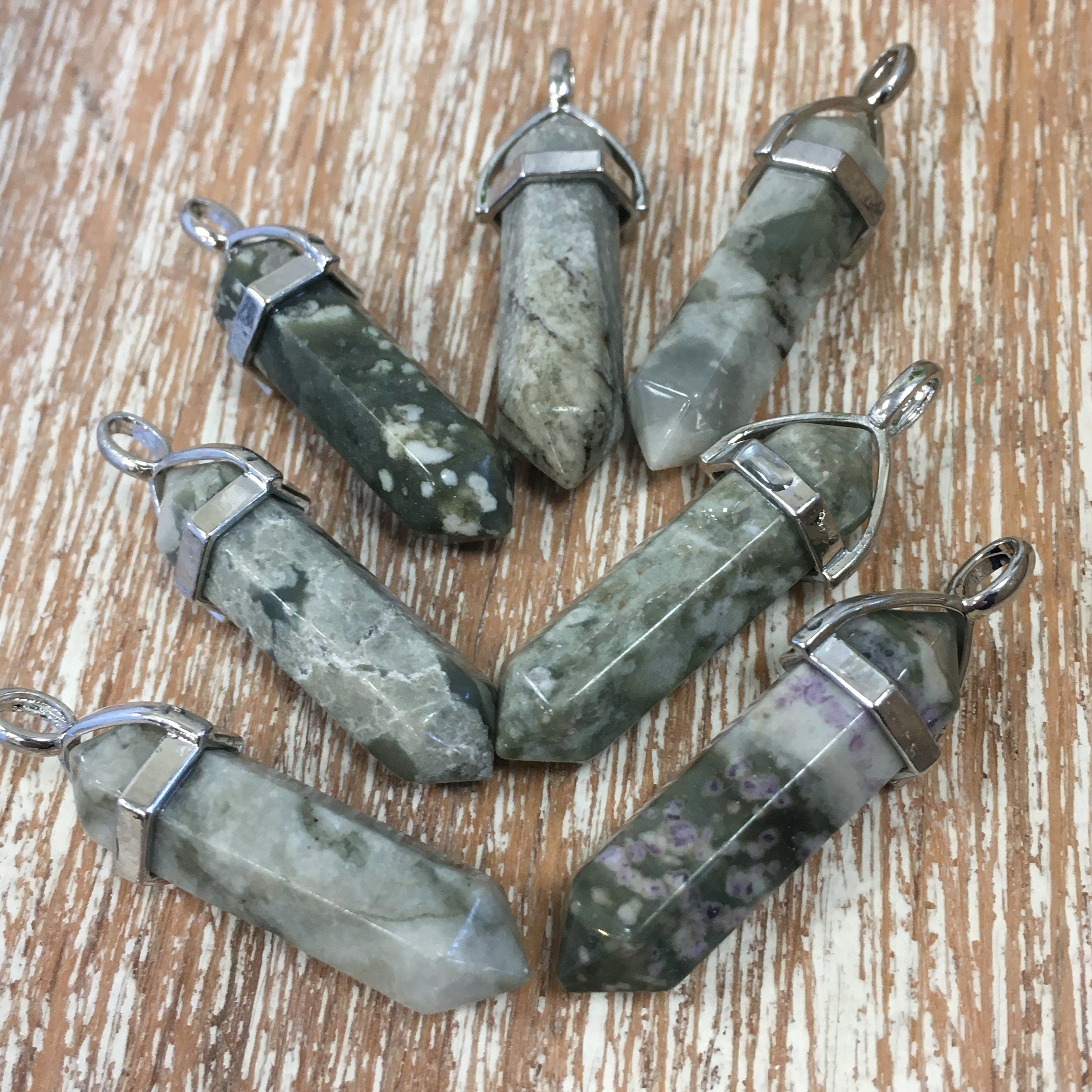 Chateau Green Jade Bullet Pendant | Bellaire Wholesale