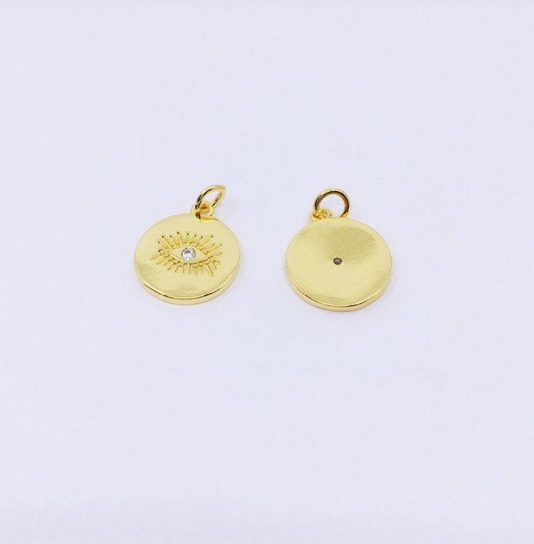 Evil Eye Charm, 18k Gold Plated | Bellaire Wholesale
