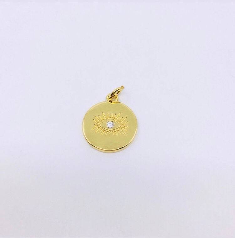 Evil Eye Charm, 18k Gold Plated | Bellaire Wholesale