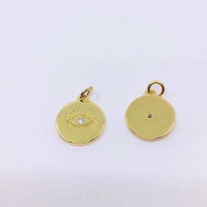 Evil Eye Charm, 18k Gold Plated | Bellaire Wholesale