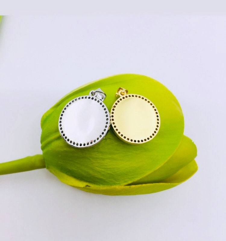 Evil Eye Pendant, 18k Gold Evil Eye CZ Pendant 