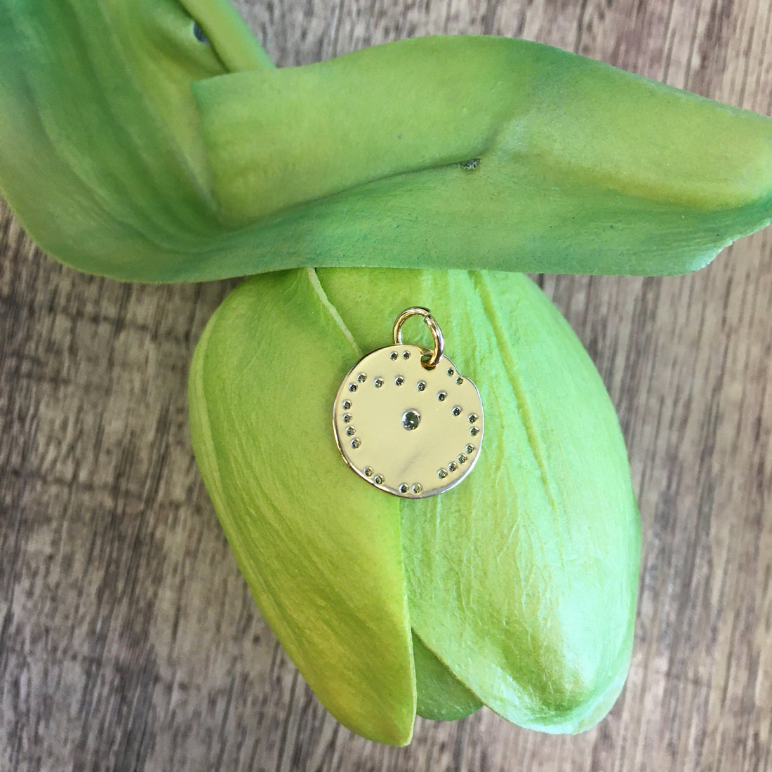 Flat Round Evil Eye Charm  | Bellaire Wholesale