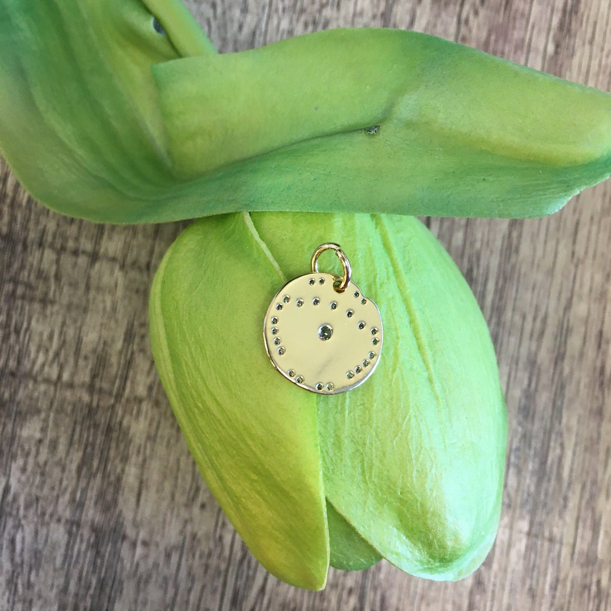Flat Round Evil Eye Charm  | Bellaire Wholesale