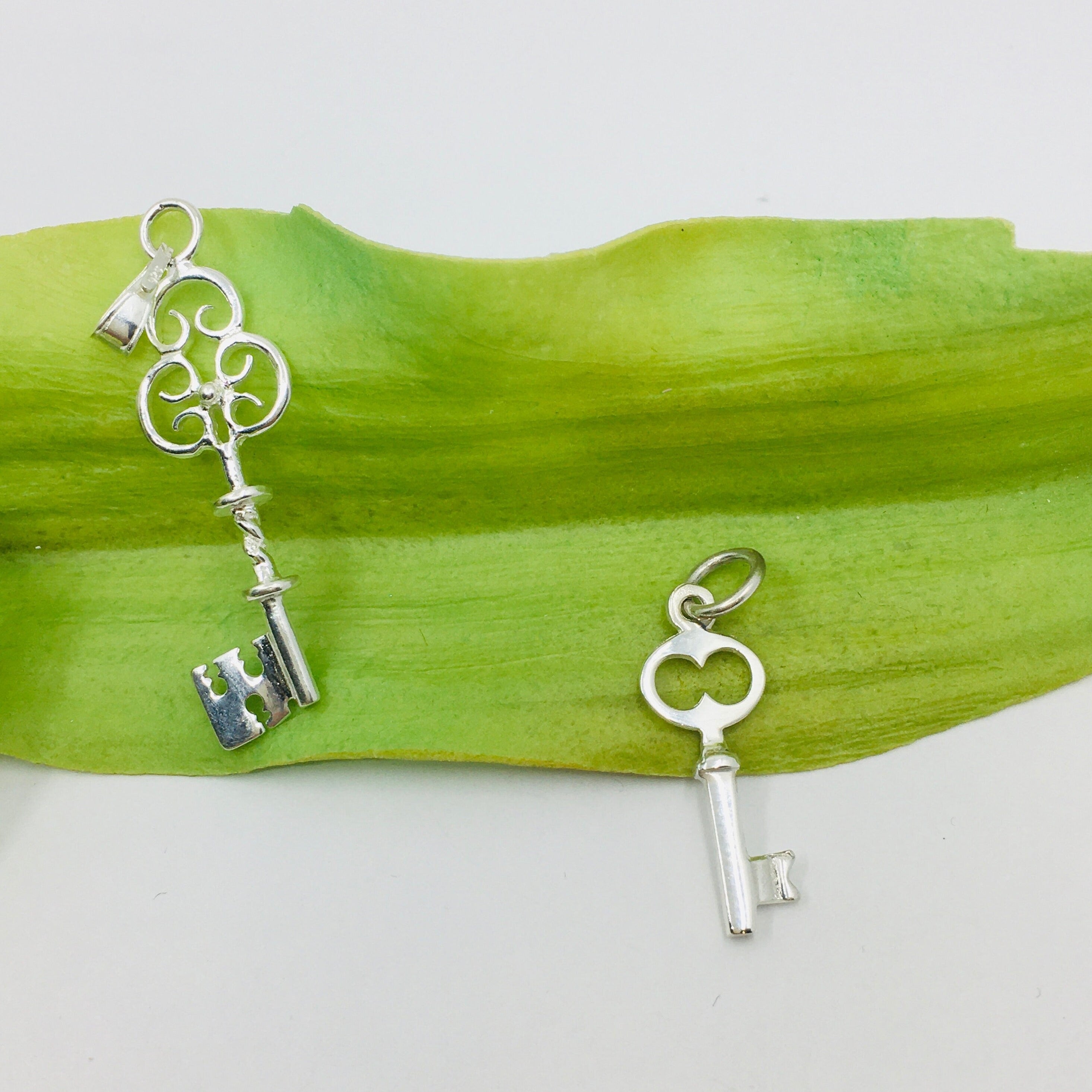 Key Charm Sterling Silver for bracelets and necklaces | Bellaire Wholesale