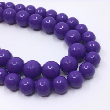 Opaque Purple Faux Glass Pearls | Bellaire Wholesale
