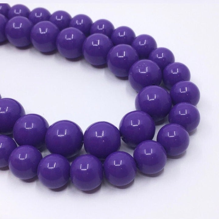 Opaque Purple Faux Glass Pearls | Bellaire Wholesale