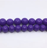 Opaque Purple Faux Glass Pearls | Bellaire Wholesale