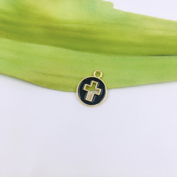 Alloy Enamel Cross Charm | Bellaire Wholesale