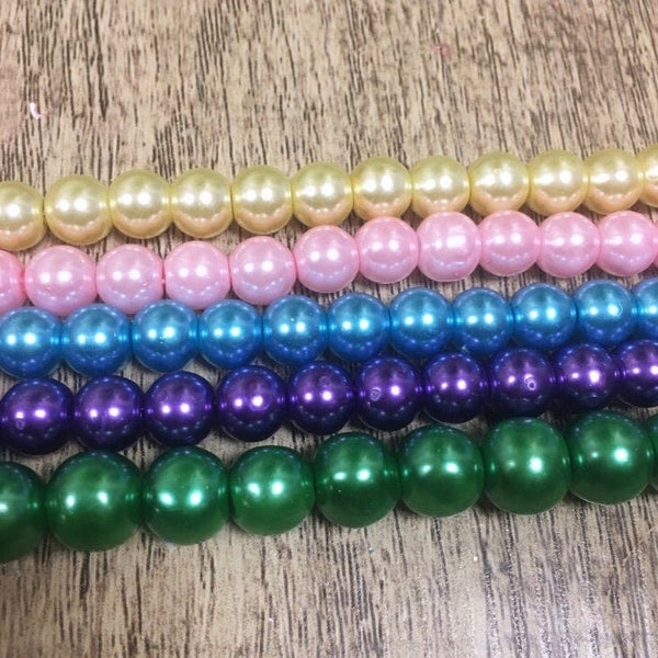 Faux Glass Pearls, 8mm, 10mm | Bellaire Wholesale