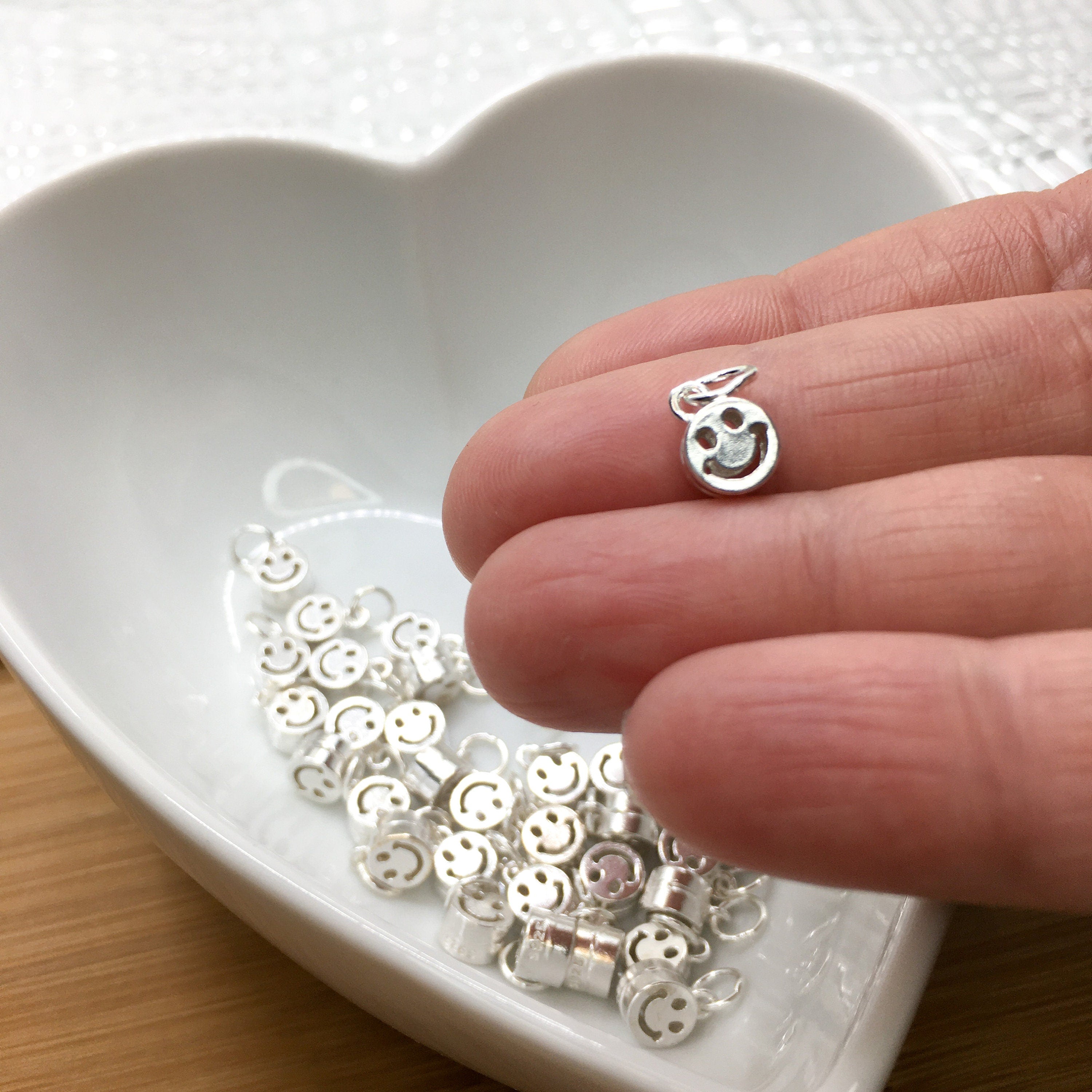 925 Sterling Silver Smiley Face Charm | Bellaire Wholesale