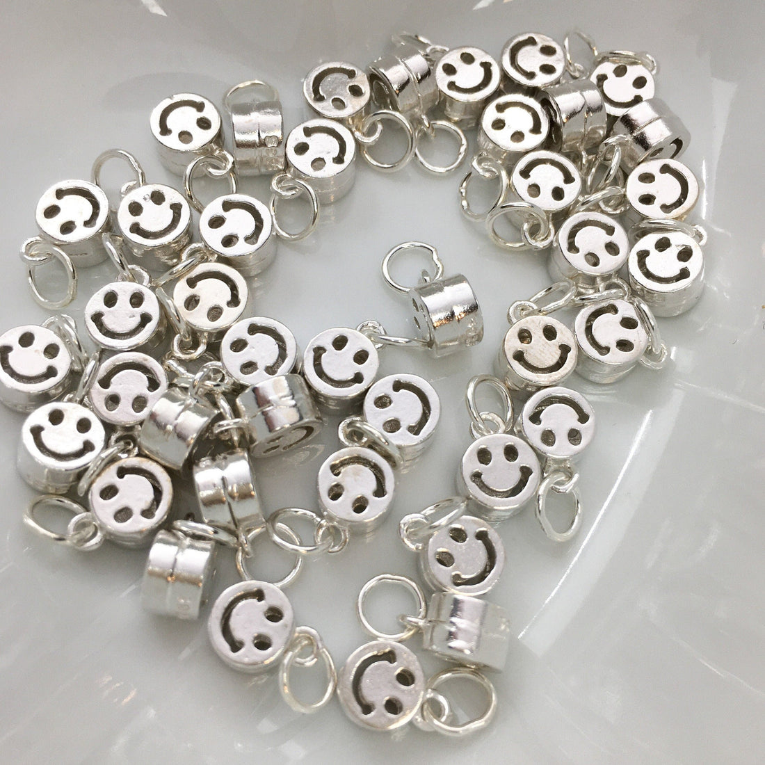 925 Sterling Silver Smiley Face Charm | Bellaire Wholesale