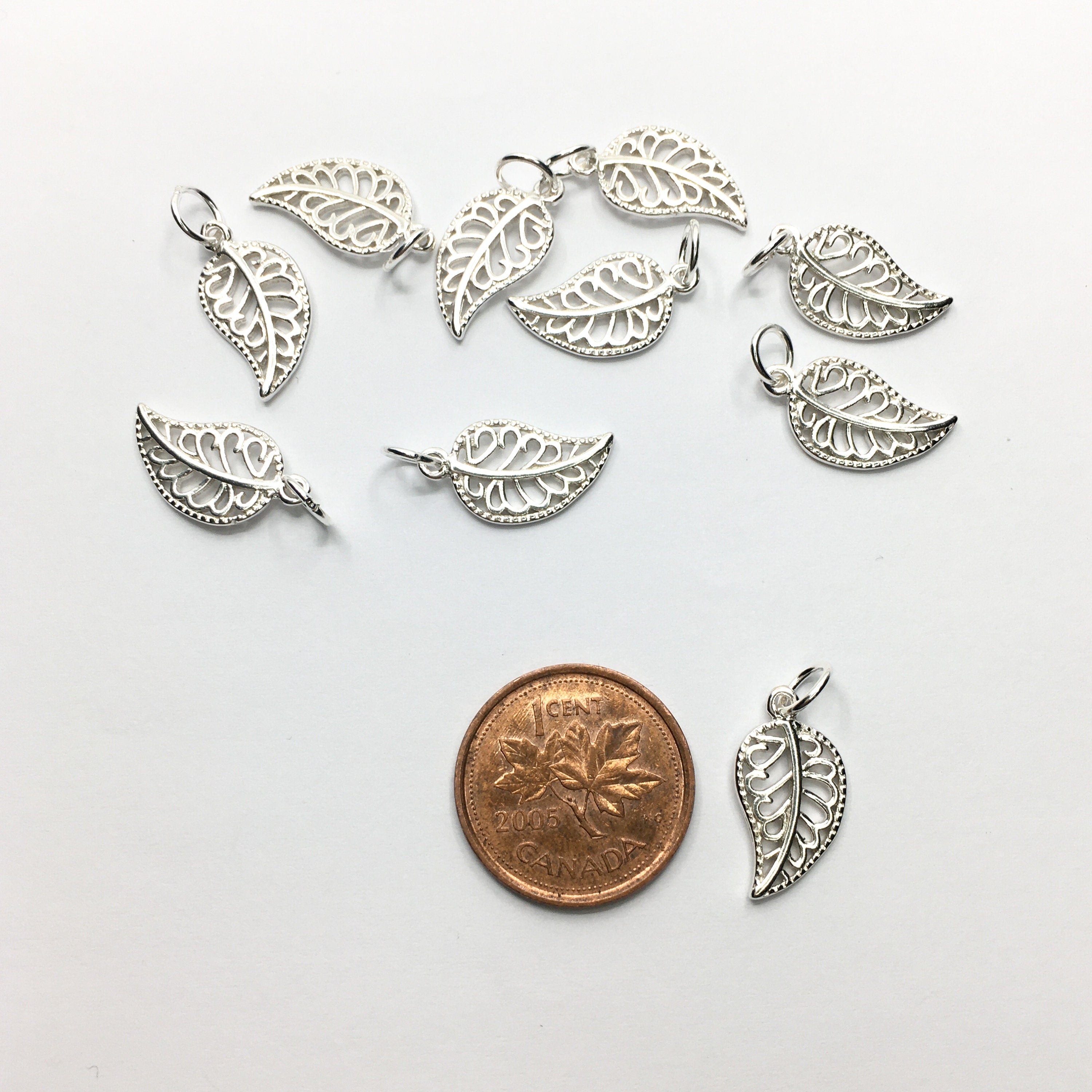 925 Sterling Silver Leaf Charm | Bellaire Wholesale