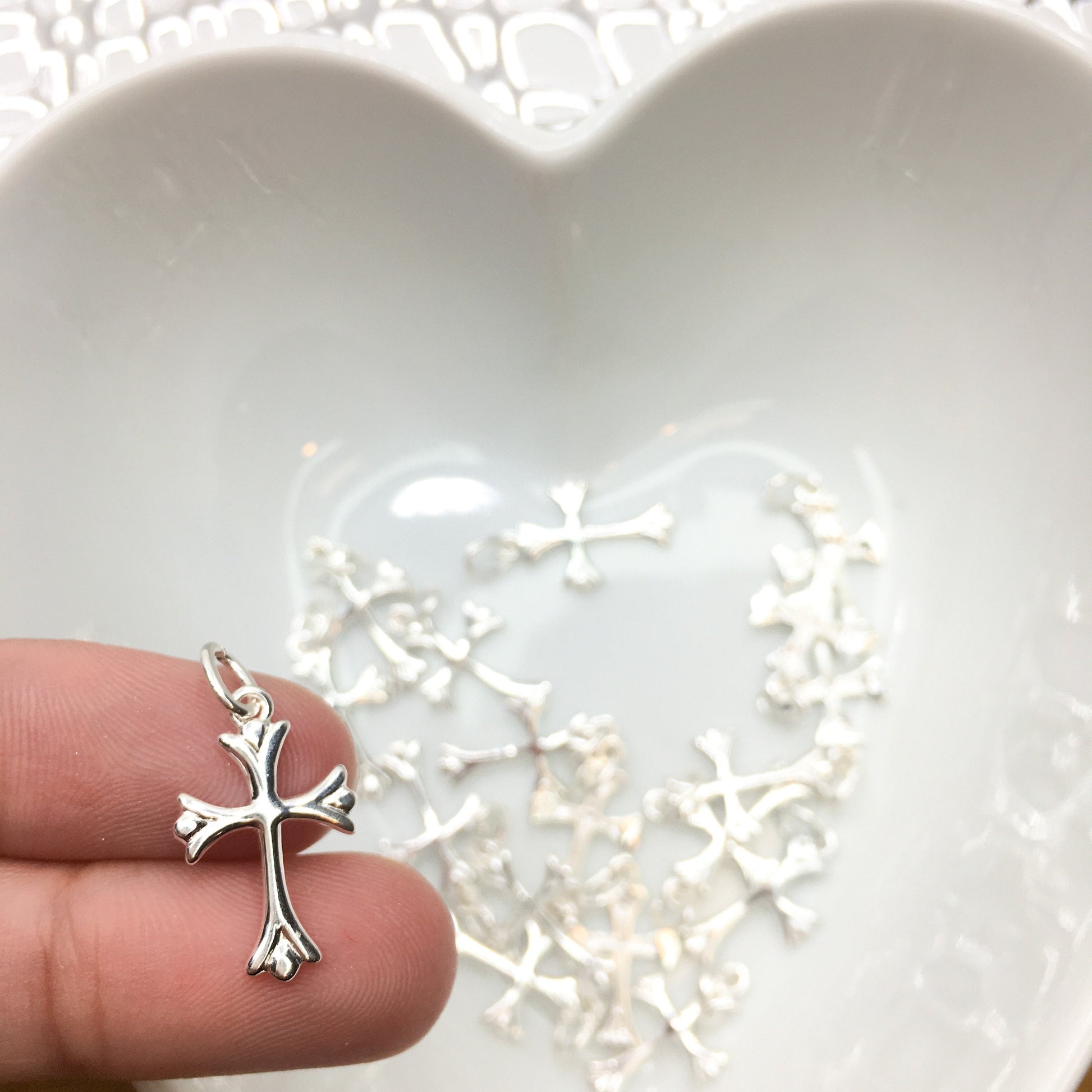 925 Sterling Silver Cross Charm |  Bellaire Wholesale