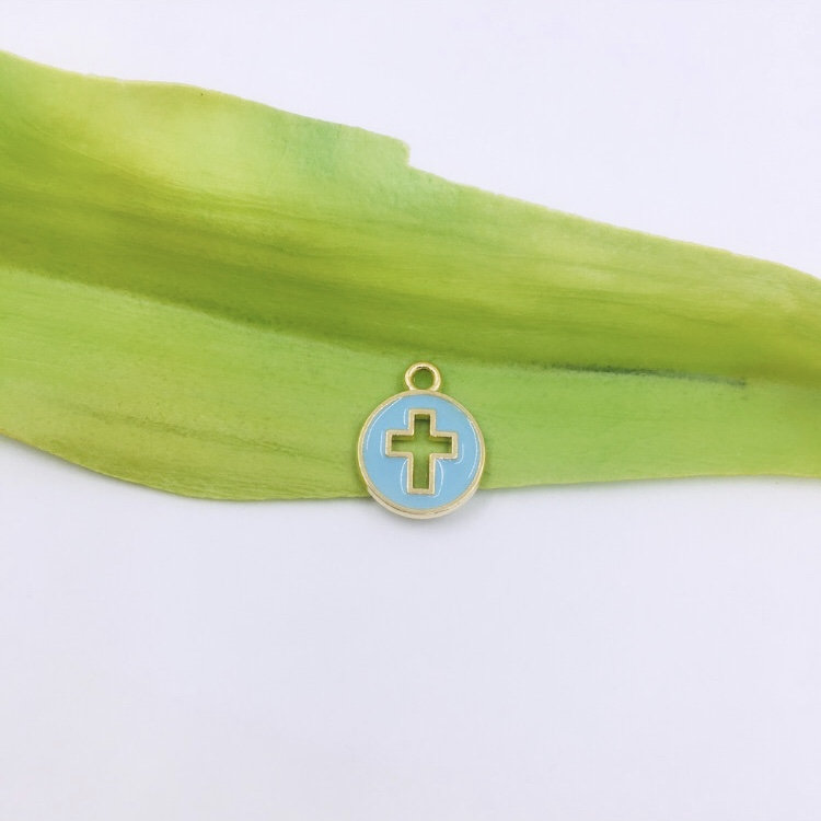 Alloy Enamel Cross Charm | Bellaire Wholesale