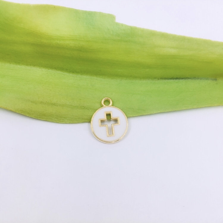 Alloy Enamel Cross Charm | Bellaire Wholesale