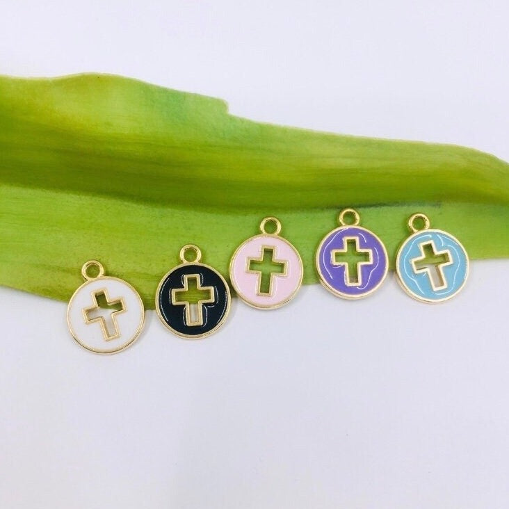 Alloy Enamel Cross Charm | Bellaire Wholesale
