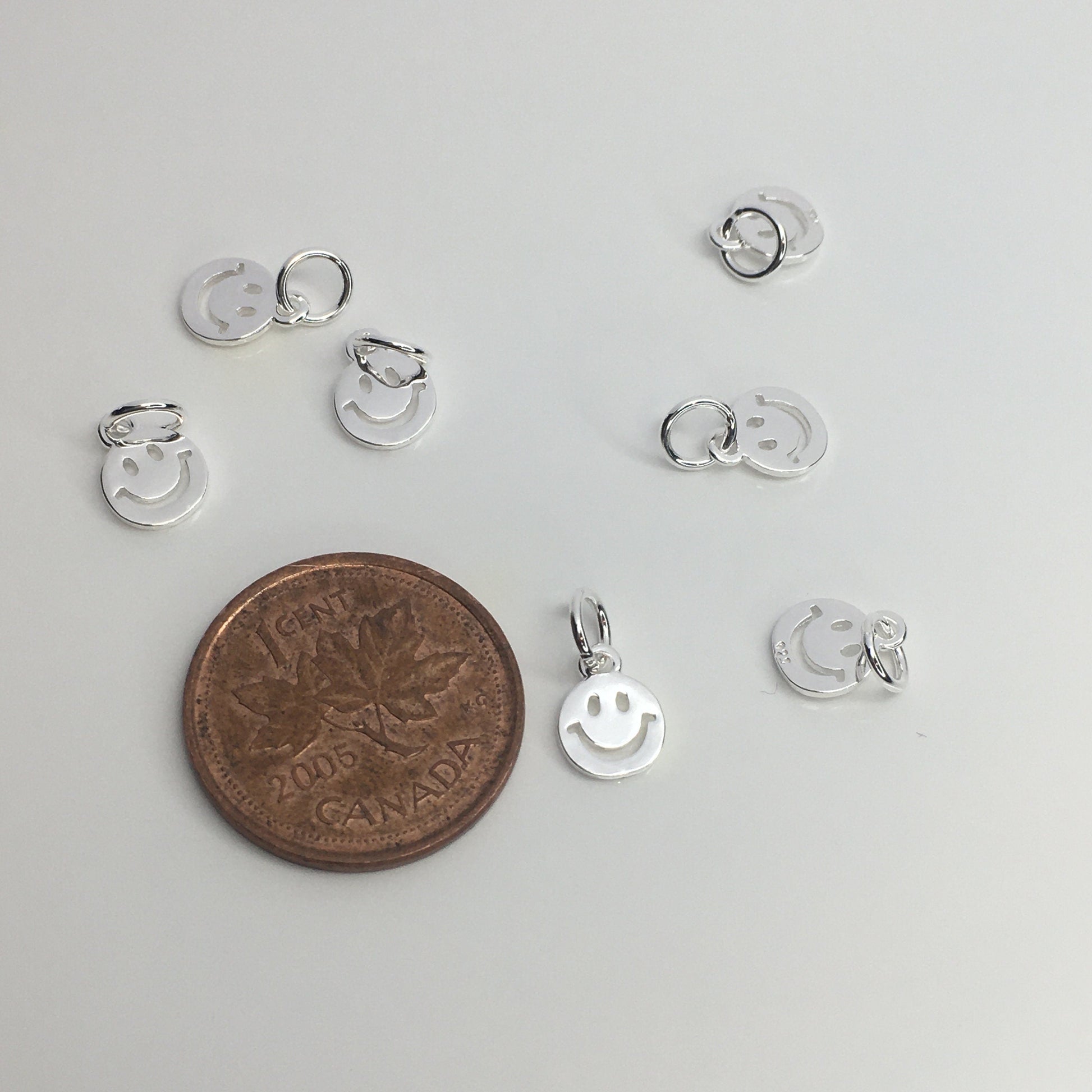 925 Sterling Silver Happy Face Charm | Bellaire Wholesale