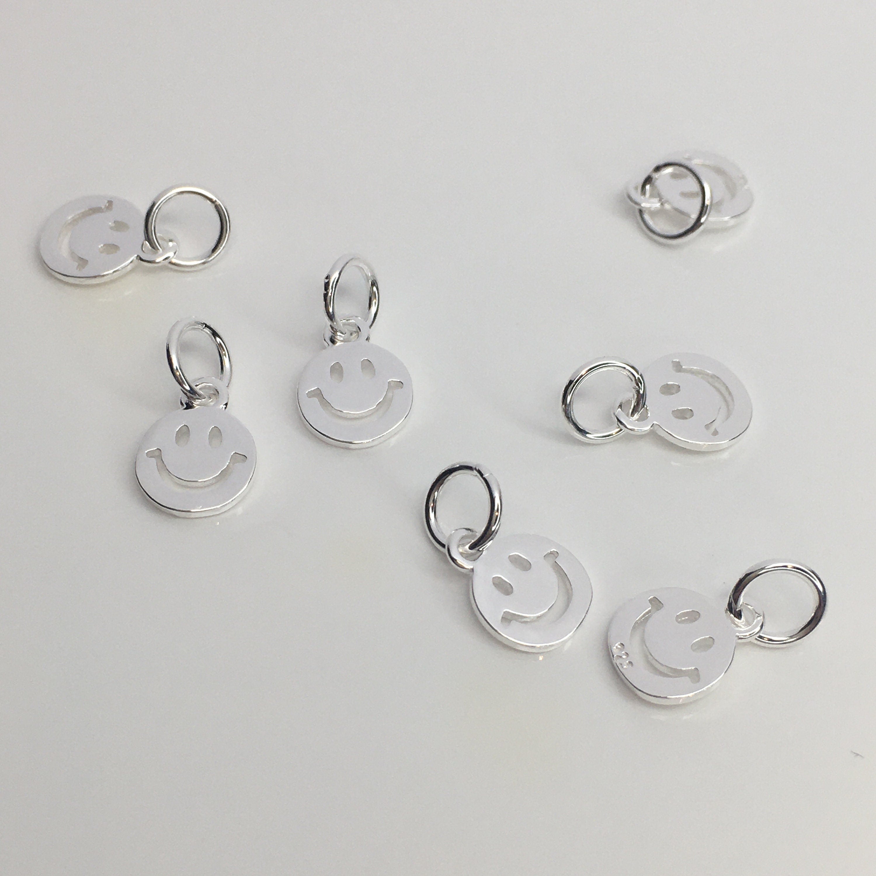 925 Sterling Silver Happy Face Charm | Bellaire Wholesale
