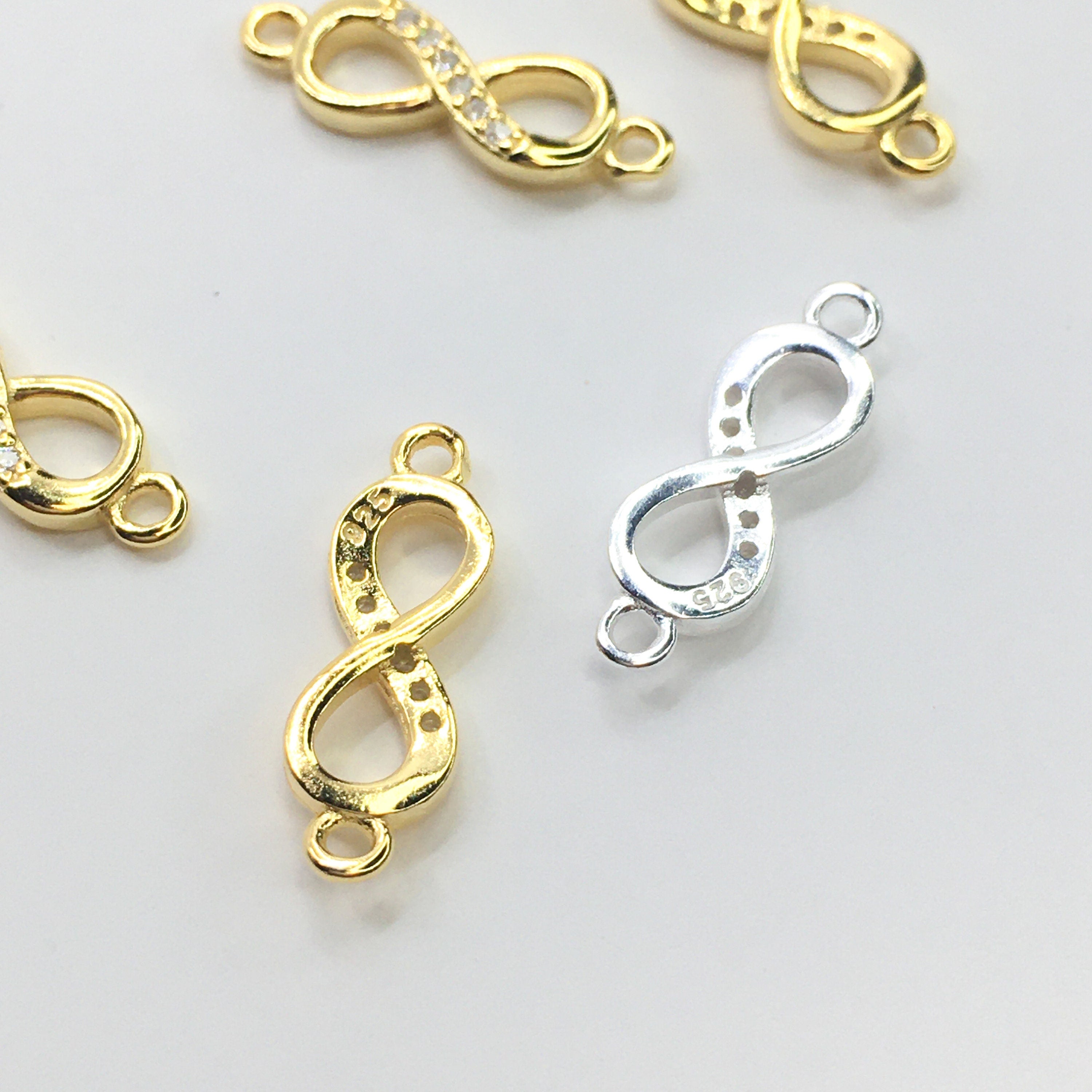 925 Sterling Silver Infinity Connector